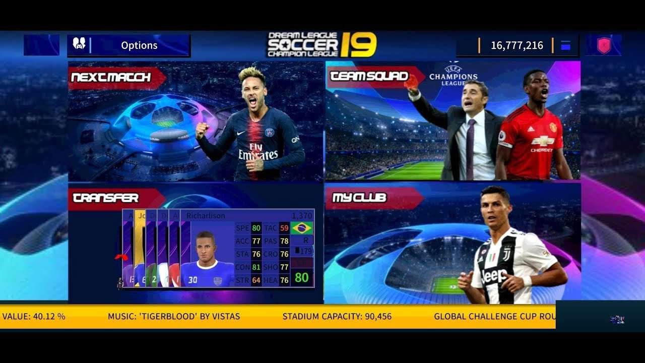 Dream League Soccer 2019 MOD Uefa Champions League Edition For Android