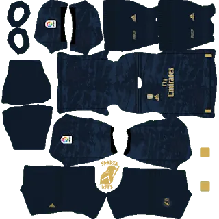 Real Madrid 2019-20 kits for DLS 22 4 rm away