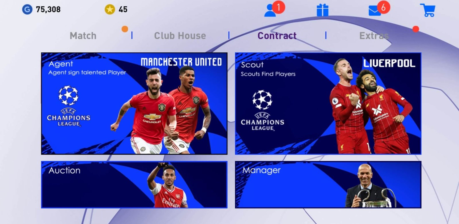 Download eFootball PES 2021 Apk + Obb 5.3.0 (UCL Patch) or Android