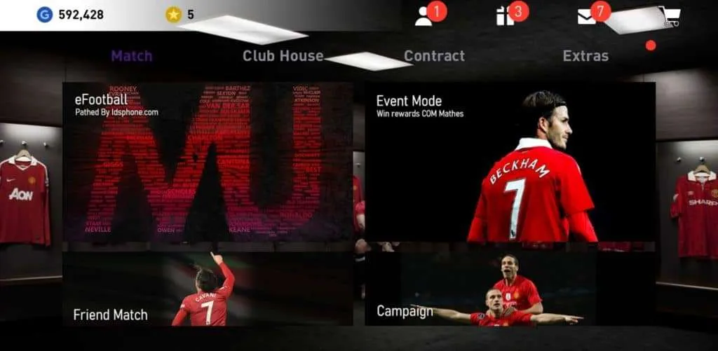 menu pes patch