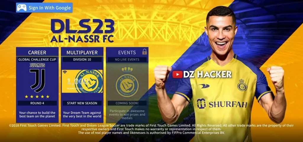 Al Nassr Soccer Game for Android - DLS 19 Mod - ANDROID HD GRAPHICS 1 Screenshot 20230224 113941 com.firsttouchgames.dls3