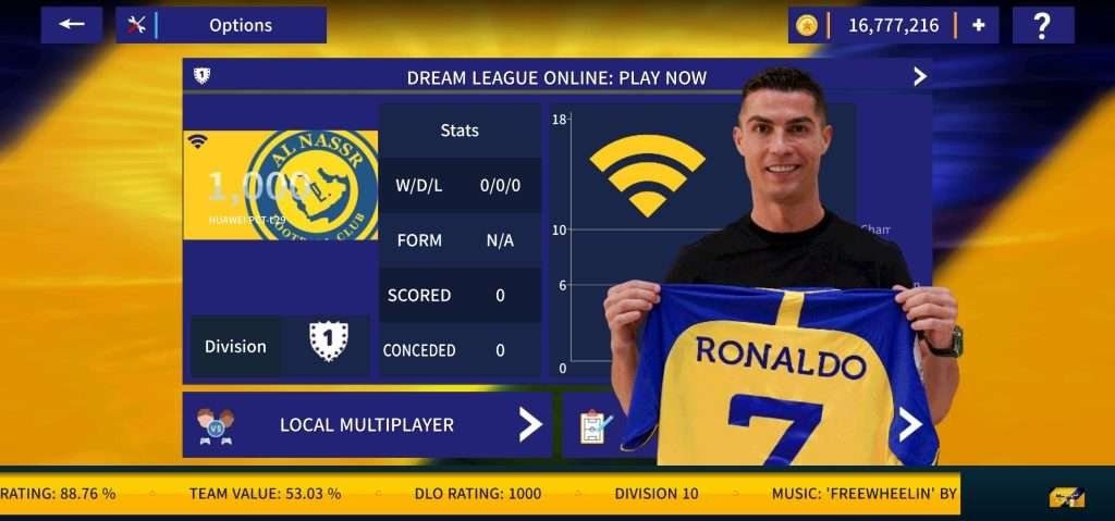 Al Nassr Soccer Game for Android - DLS 19 Mod - ANDROID HD GRAPHICS 3 Screenshot 20230224 113947 com.firsttouchgames.dls3